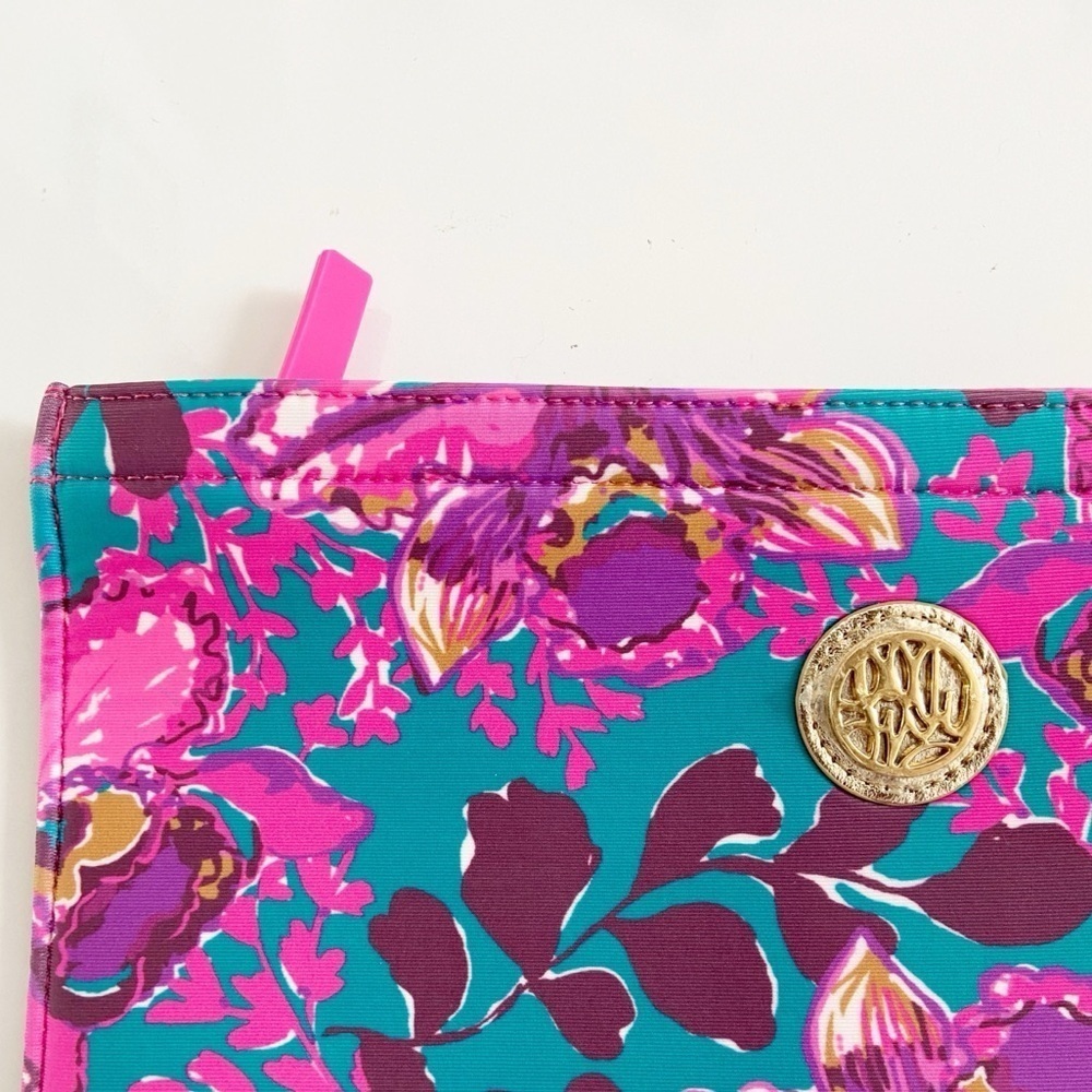 Lilly Pulitzer Blue Rhapsody Orchid You Not Swim Pouch Cosmetic Case - Picture 6 of 10